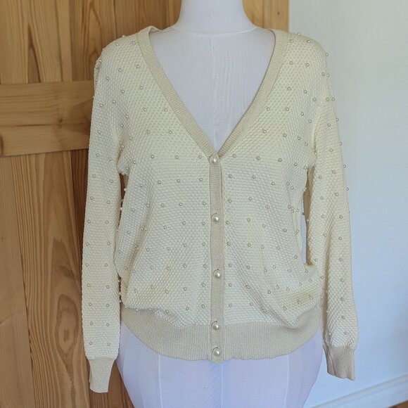 Leo & Ugo Pearls Cardigan Sweater - Picture 2 of 13